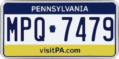 PA license plate MPQ7479