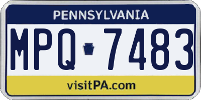 PA license plate MPQ7483