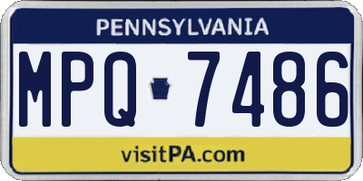 PA license plate MPQ7486