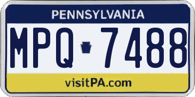 PA license plate MPQ7488