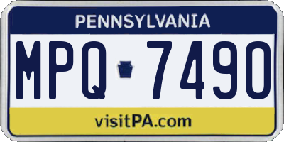 PA license plate MPQ7490