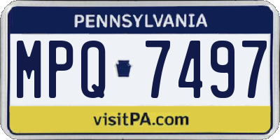 PA license plate MPQ7497