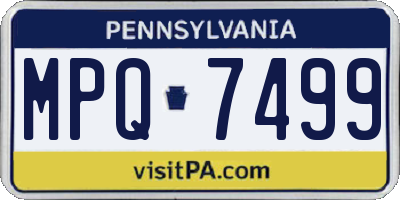 PA license plate MPQ7499