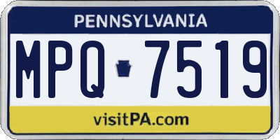 PA license plate MPQ7519