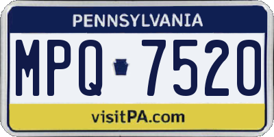 PA license plate MPQ7520
