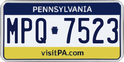 PA license plate MPQ7523