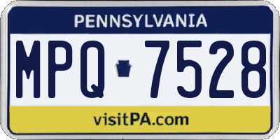 PA license plate MPQ7528