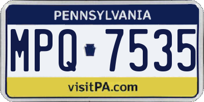 PA license plate MPQ7535