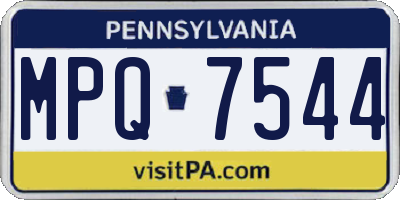 PA license plate MPQ7544