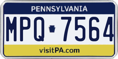 PA license plate MPQ7564