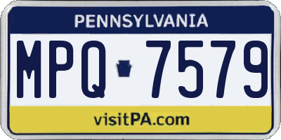 PA license plate MPQ7579