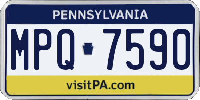 PA license plate MPQ7590