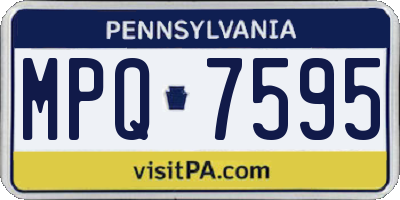 PA license plate MPQ7595