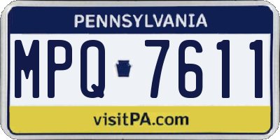 PA license plate MPQ7611