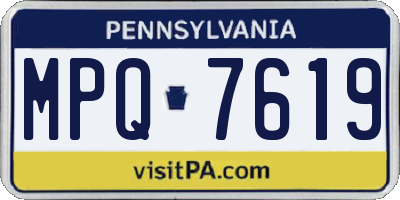 PA license plate MPQ7619