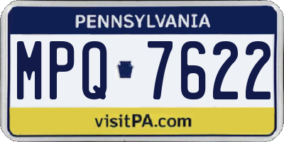 PA license plate MPQ7622