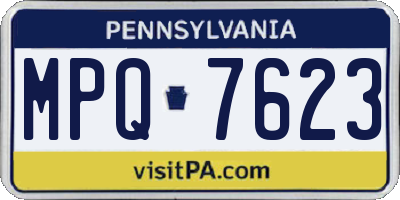 PA license plate MPQ7623