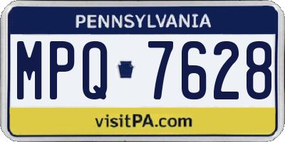 PA license plate MPQ7628