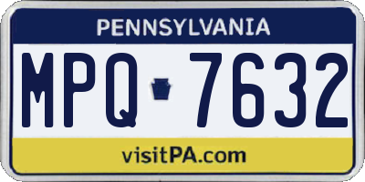 PA license plate MPQ7632