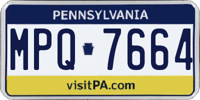 PA license plate MPQ7664