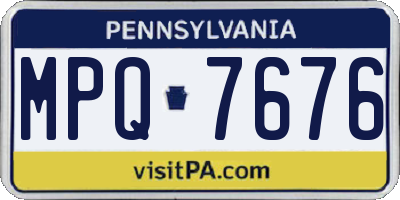 PA license plate MPQ7676