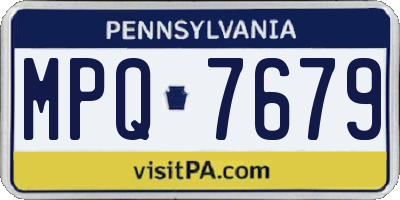 PA license plate MPQ7679