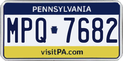 PA license plate MPQ7682