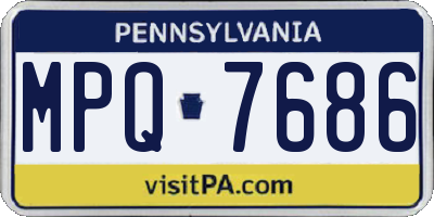 PA license plate MPQ7686