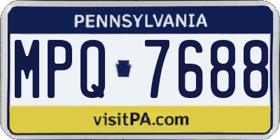 PA license plate MPQ7688