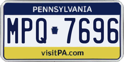 PA license plate MPQ7696