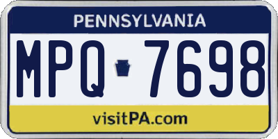 PA license plate MPQ7698
