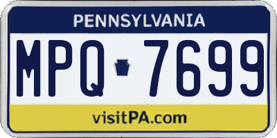 PA license plate MPQ7699