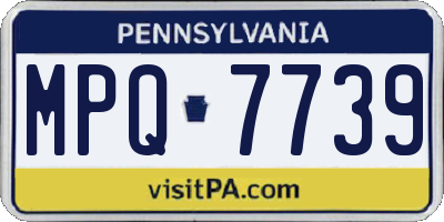 PA license plate MPQ7739
