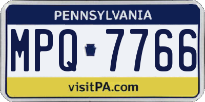 PA license plate MPQ7766