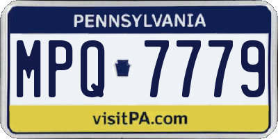 PA license plate MPQ7779