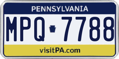 PA license plate MPQ7788