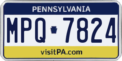 PA license plate MPQ7824