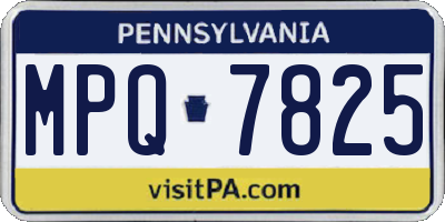 PA license plate MPQ7825