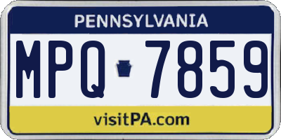 PA license plate MPQ7859