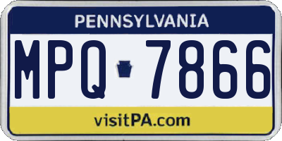 PA license plate MPQ7866