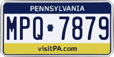 PA license plate MPQ7879