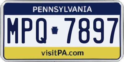 PA license plate MPQ7897