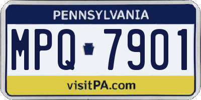 PA license plate MPQ7901