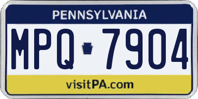 PA license plate MPQ7904