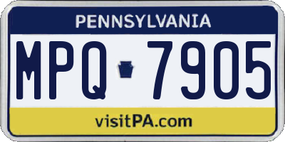PA license plate MPQ7905