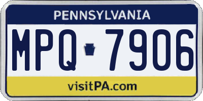 PA license plate MPQ7906