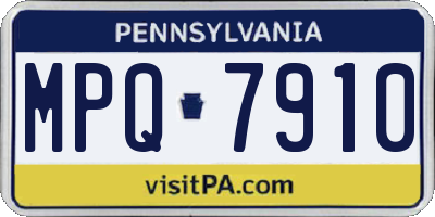 PA license plate MPQ7910