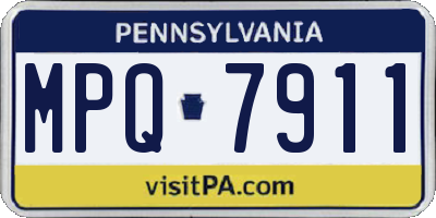 PA license plate MPQ7911