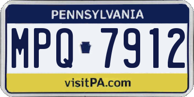PA license plate MPQ7912