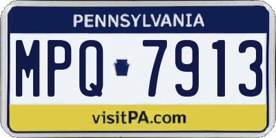 PA license plate MPQ7913